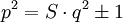 p^2 = S \cdot q^2 \pm 1\!